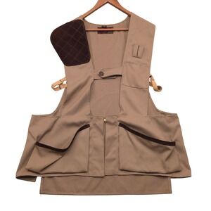 Vintage 10-X America's Finest Sport Clothing Shooting Vest Mens Size 42 Tan XL